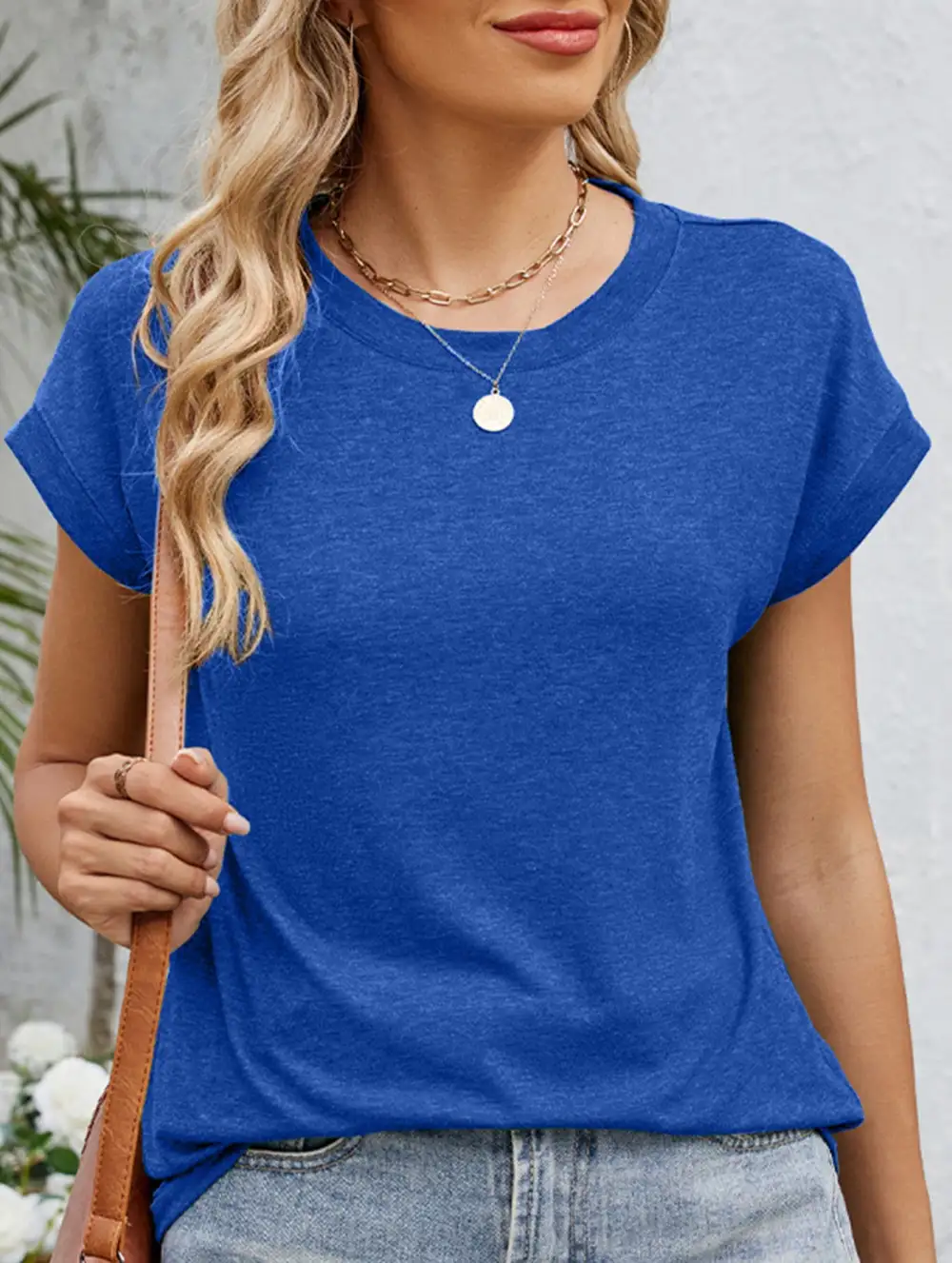 Easy Fit Loose Crew Neck Short Sleeve Tee