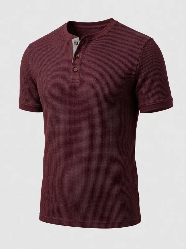 Classic Utility Men's Short-Sleeve Henley Shirt