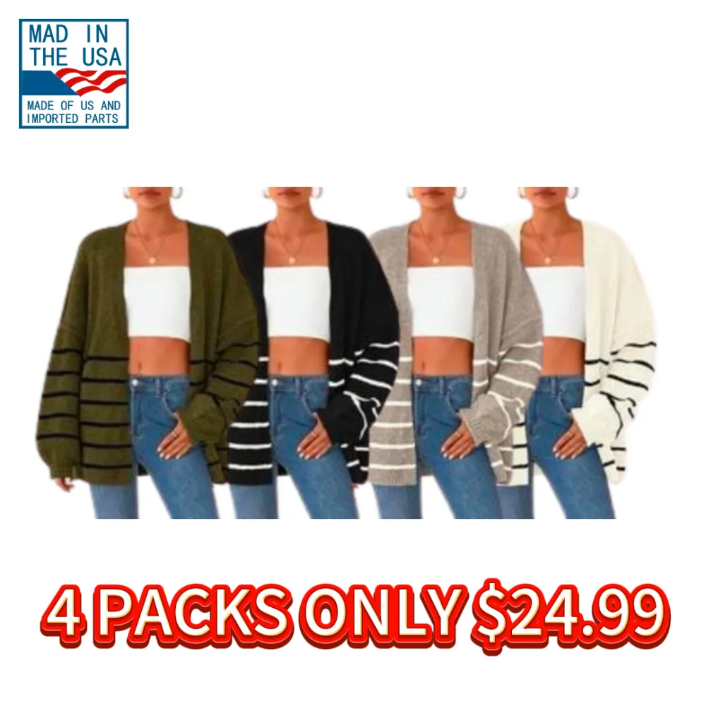 🔥Women's Oversized Cardigan Sweater Fall Long Lantern Sleeve Knit Open Front Lightweight Sweater Knitwear Tops🔥