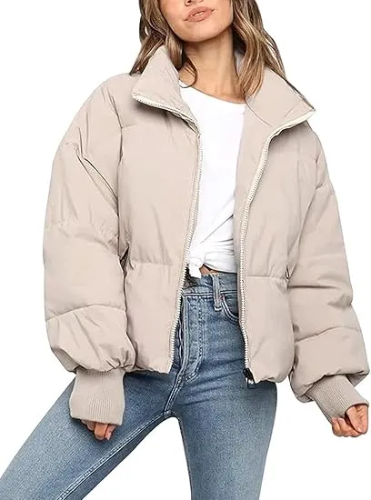 🧥 Winter Cropped Puffer Jacket for Women 2025 – Short, Warm & Effortlessly Stylish