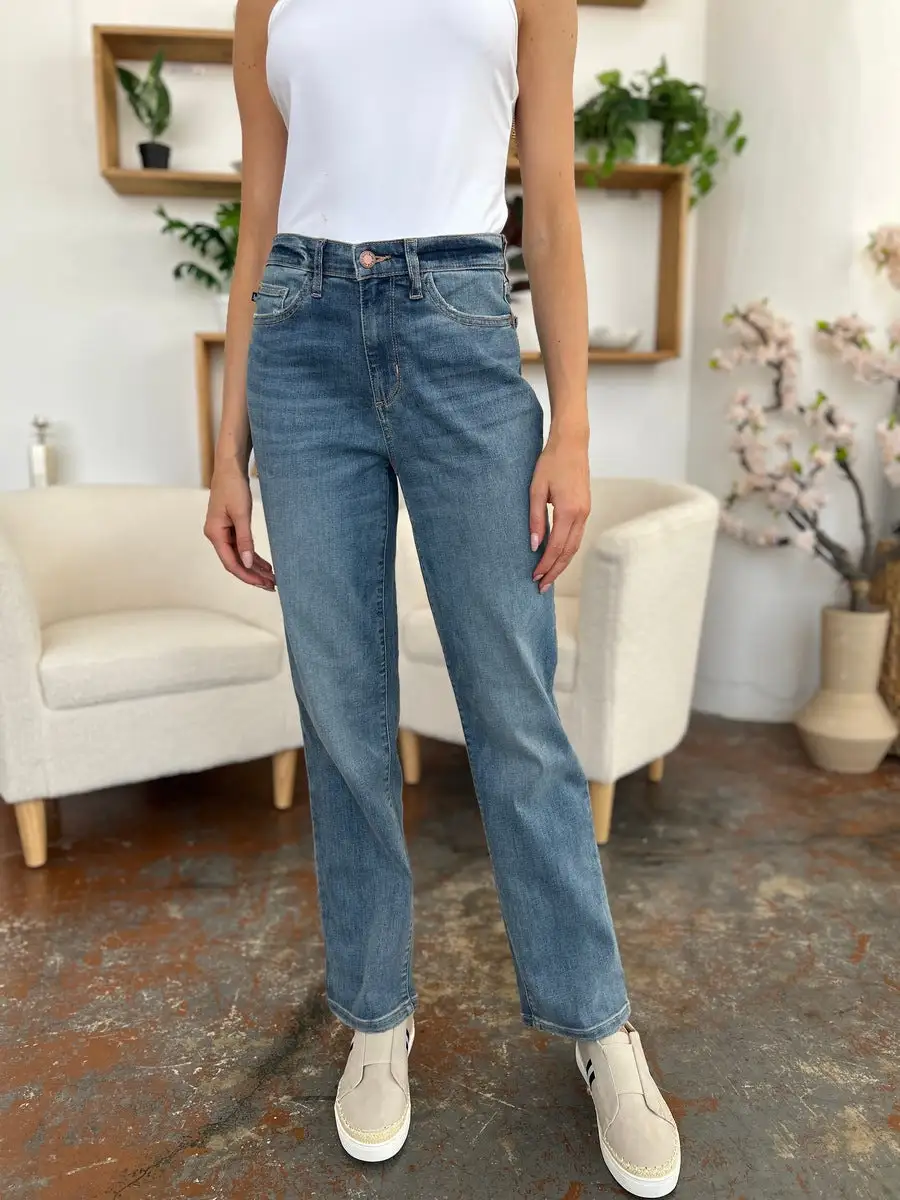 Drawstring Flowing Denim Jeans