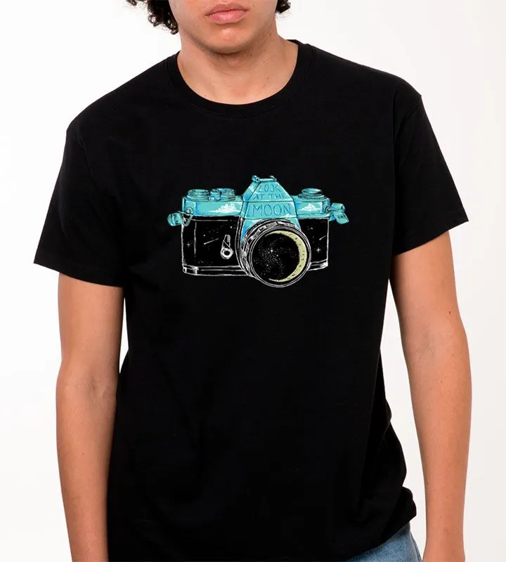 Look At The Moon Black T-Shirt