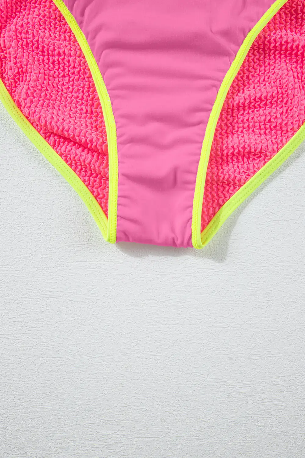 Blocked Pattern High Waisted Bikini Swim Set