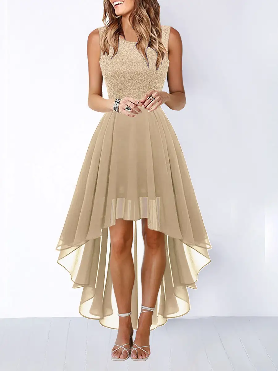 High Pleated Neck Maxi Dress
