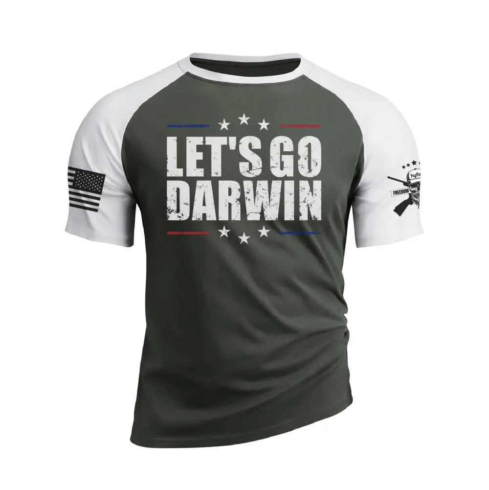 LETS GO DARWIN RAGLAN GRAPHIC TEE