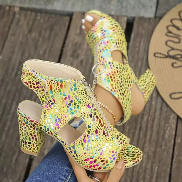 Distinctive Everyday Open Toe Block Heel Sandals