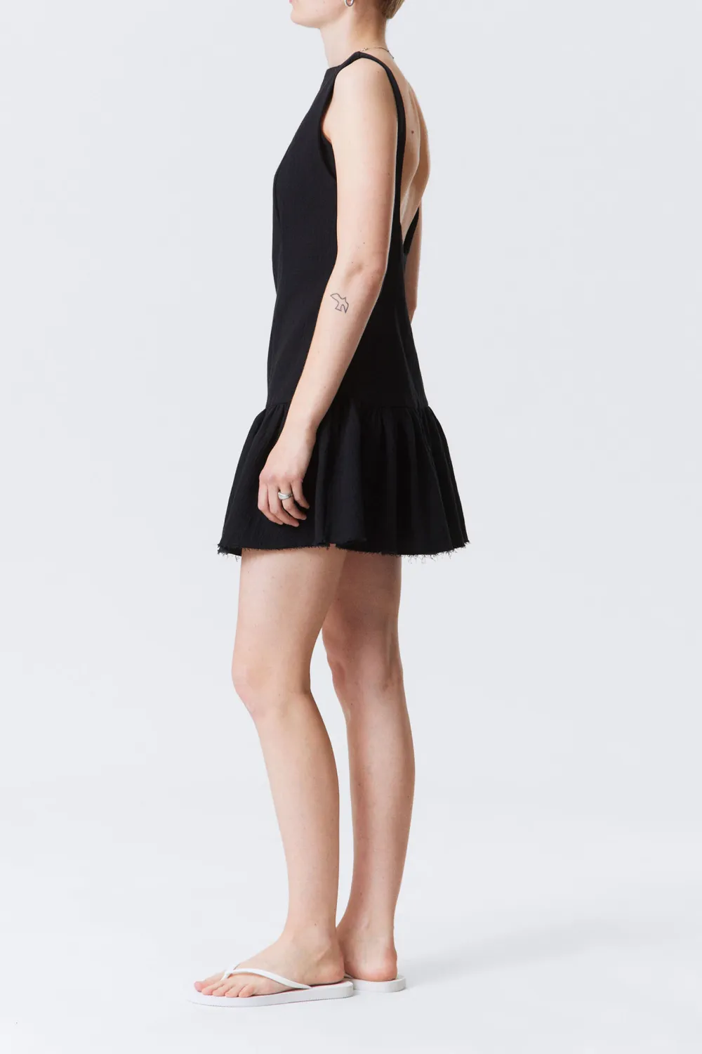 Plain Boat Neck Dress