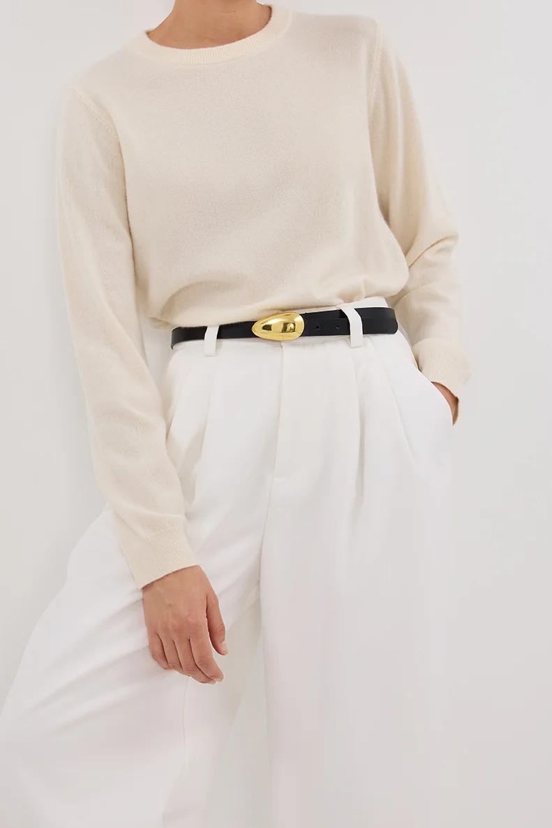 CREAM CASHMERE KNIT JUMPER