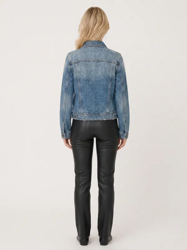 Women's Vintage Wash Distressed Denim Jacket