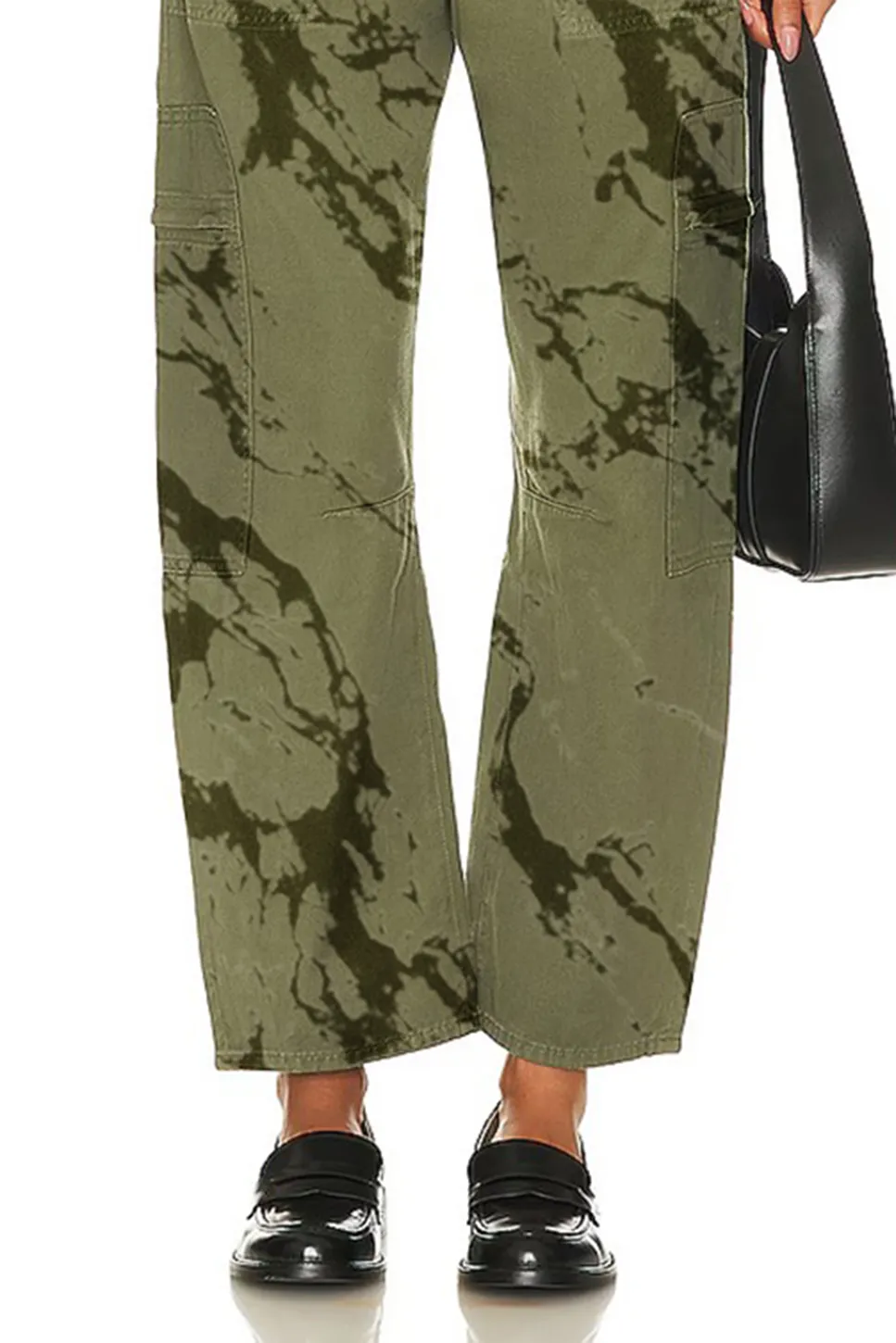 Abstract Print Low Rise Cargo Pants