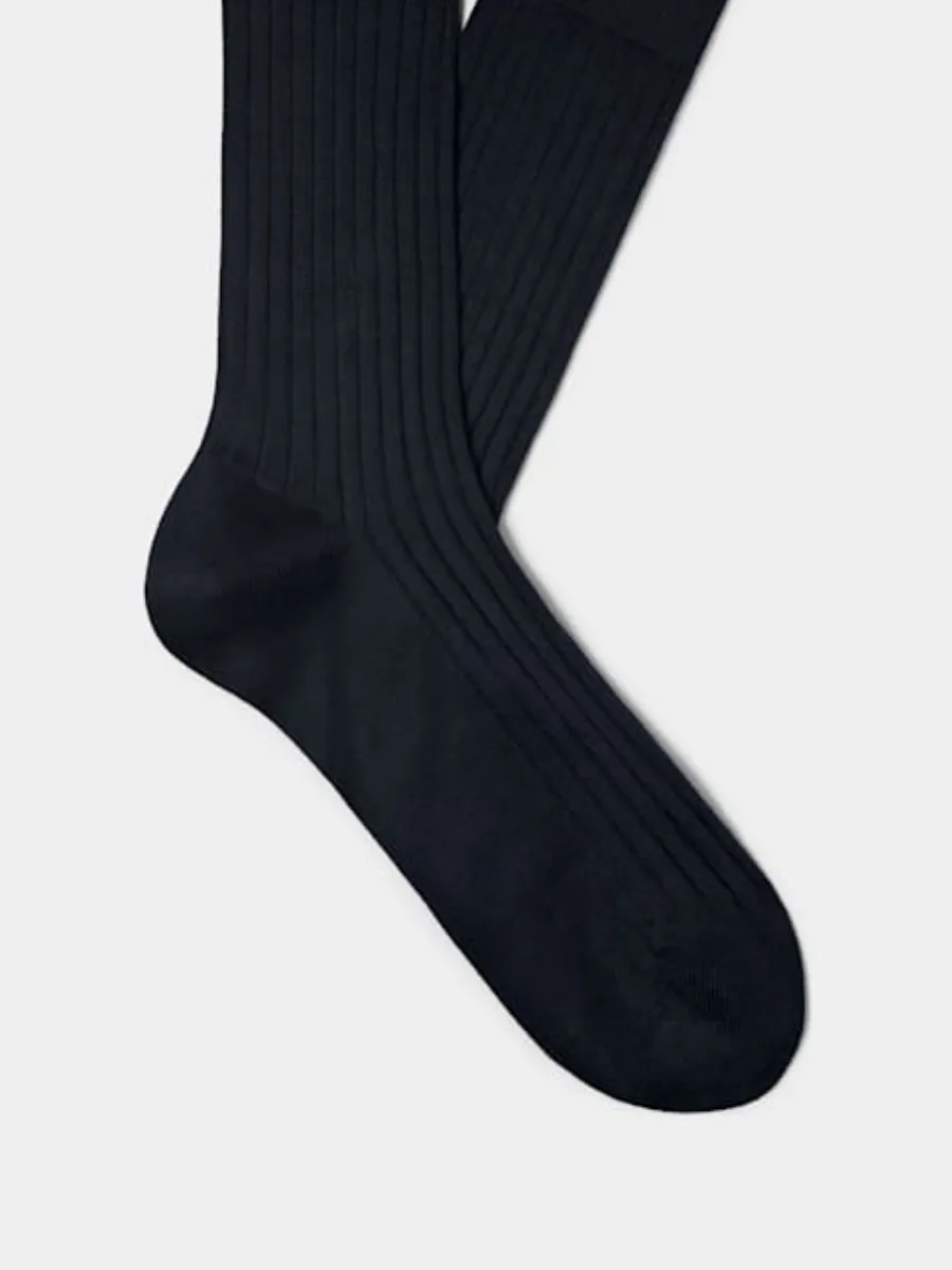 Plain Ribbed Socks