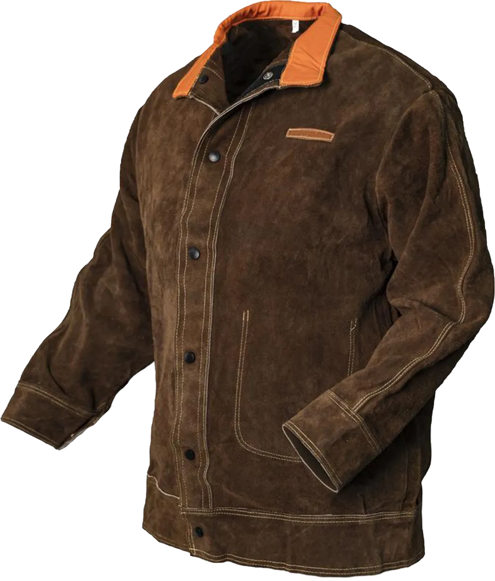 🧥 Heavy Duty Split Cowhide Leather Welding Jacket – Built for Protection. Trusted for Performance.