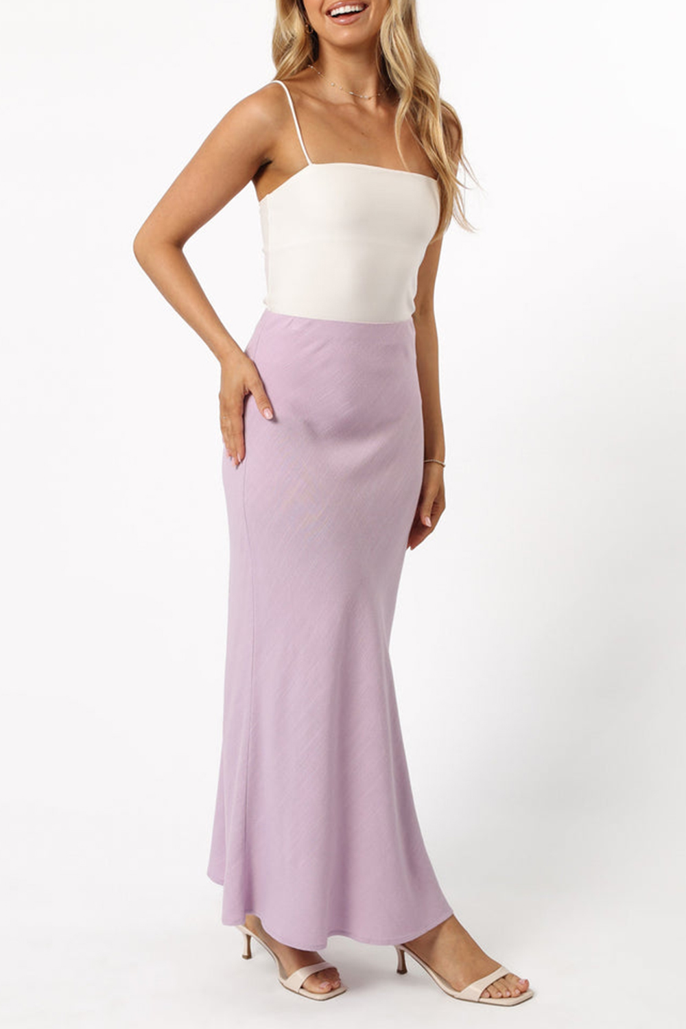 LEISURE MIDI WRAP OVER SKIRT