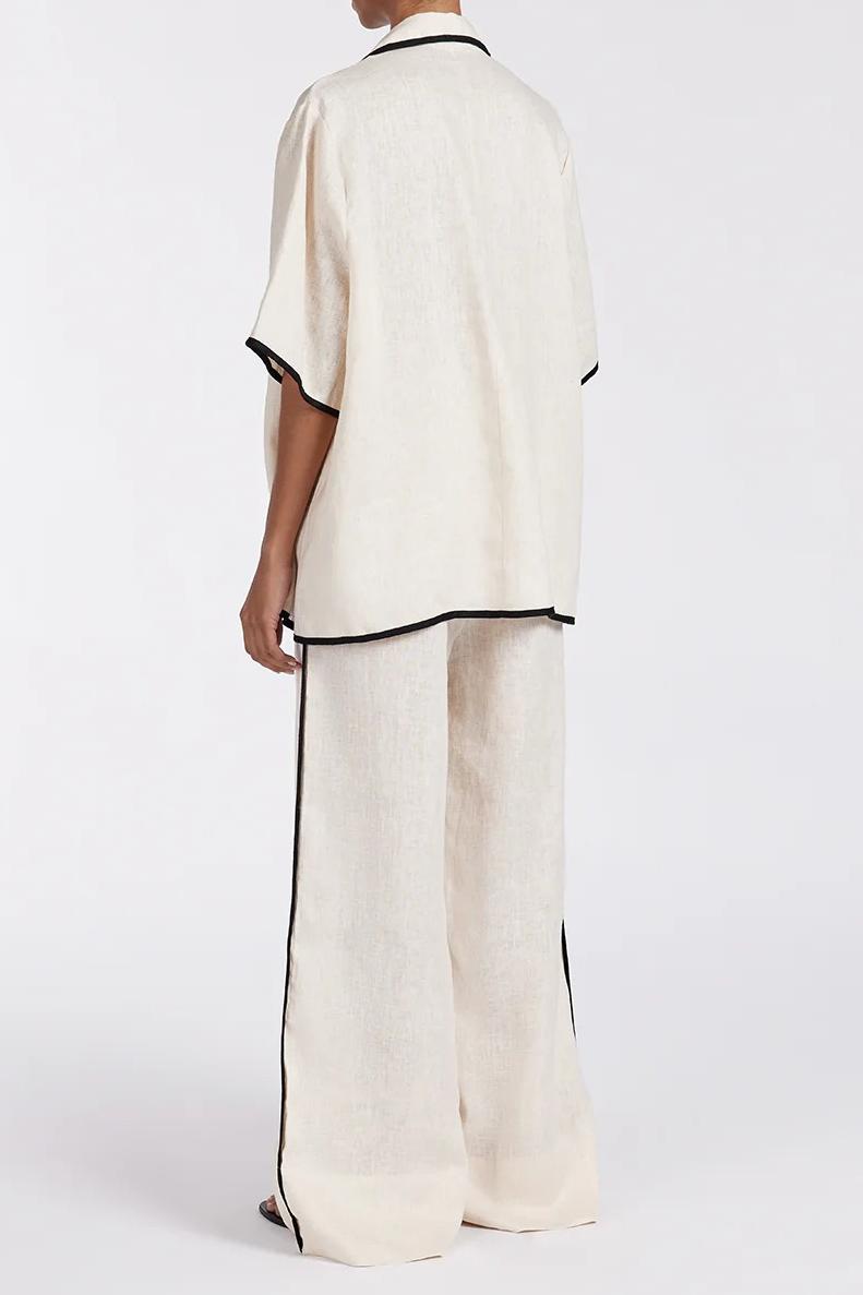 CREAM LINEN PANT