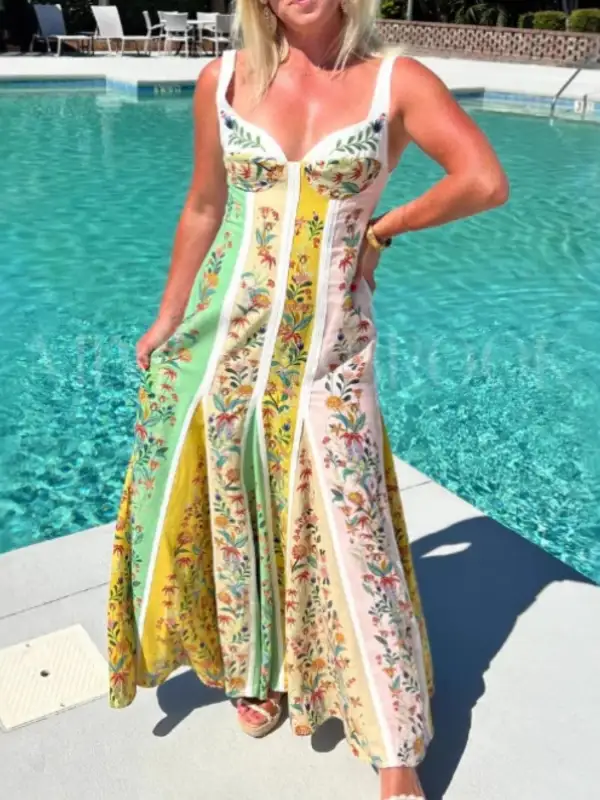 Structured Shape Floral Printed Dress
