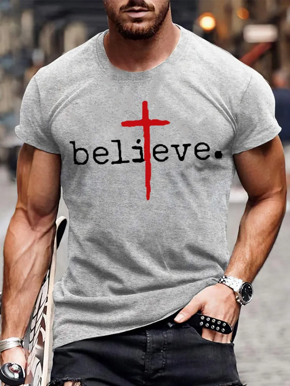 Red Cross Believe Men's T-Shirt