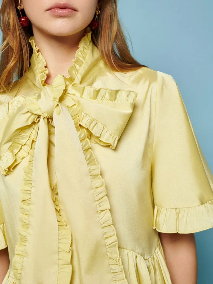 Simplicity Reimagined Bow Mini Dress
