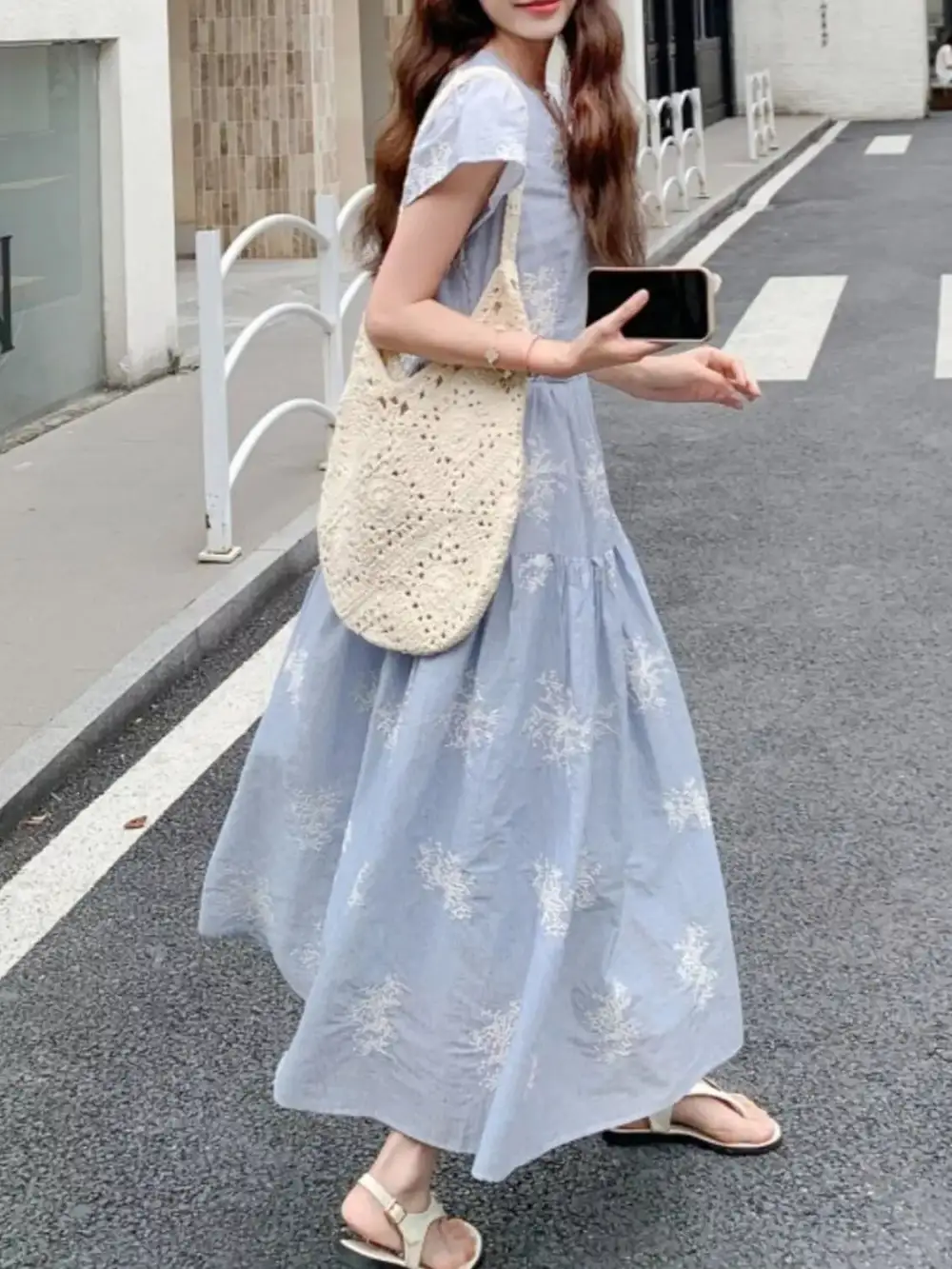 Balanced Detail Tiered Midi Dress