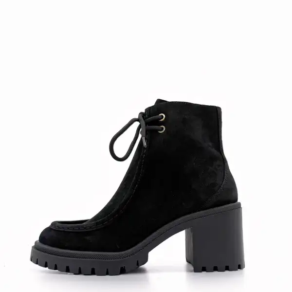 Suede Chunky Heel Ankle Boots
