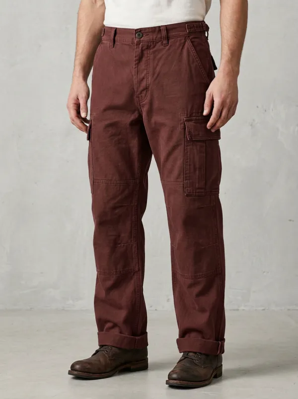 Men's Military Style Olive Green Multi-Pocket Cargo Pants