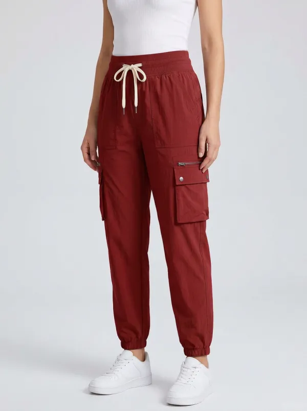 Women's Sport Inspired Multi-Pocket Cargo Cargo Work Pants