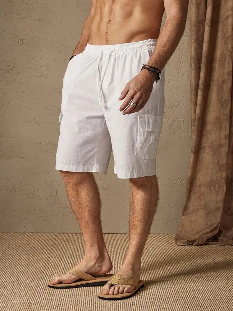 Linen Shorts with Pockets