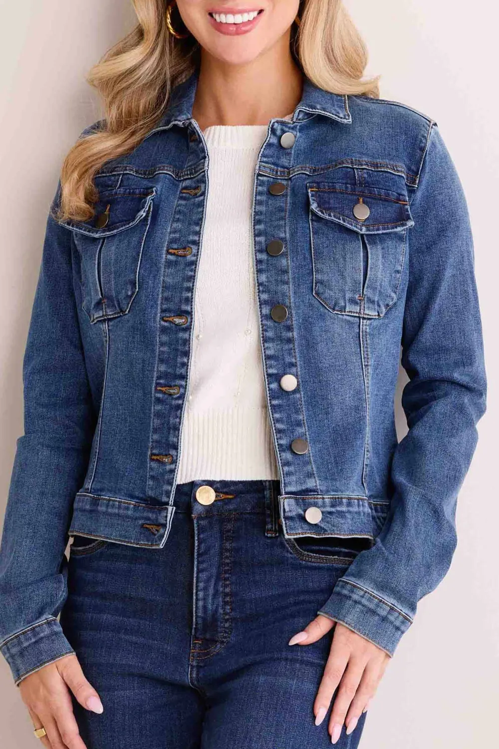 Blue Denim Classic Pocketed Trucker Jacket