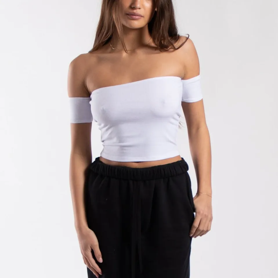 Women's Off Shoulder Crop Tee