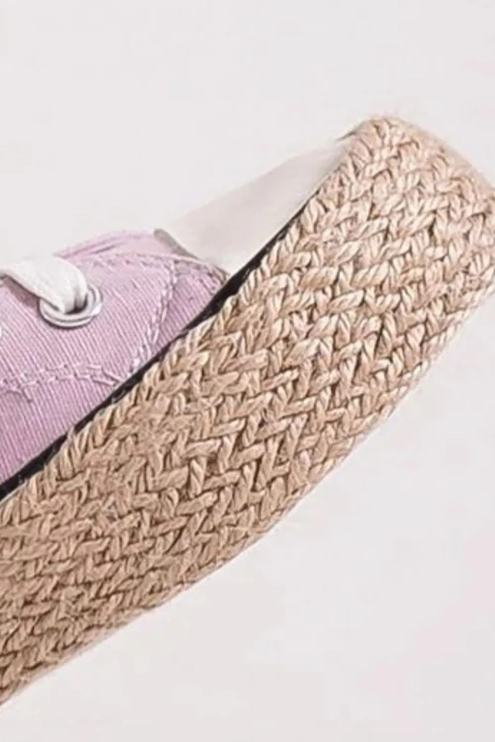 Fashion Lace Up Woven Espadrille Sole Sneakers