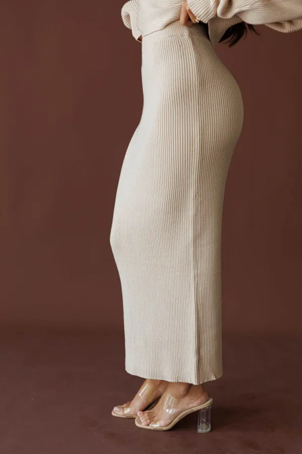 Modern Knit Midi Skirt