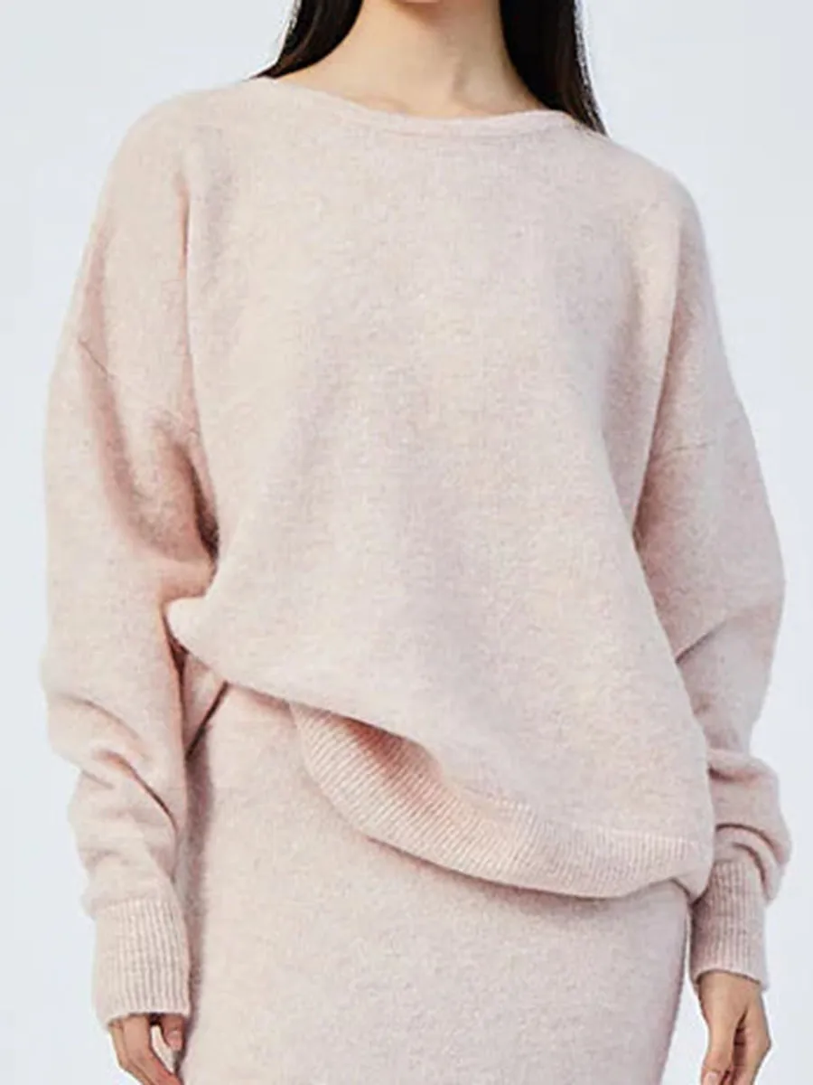 DROPPED SHOULDER OVERSIZE KNIT JUMPER