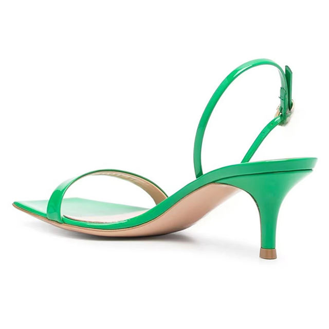 Elara Lace-Up Patent Low Heels