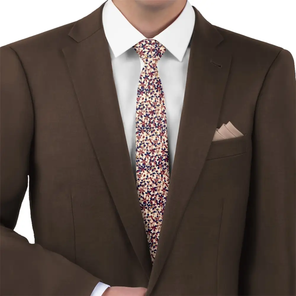 Elegant Floral Expression Necktie
