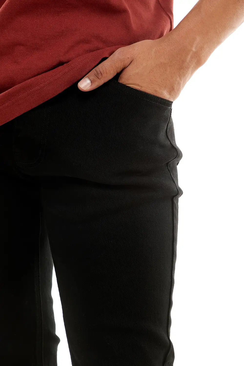 Men's Skinny Zip Detail Patchwork Pants