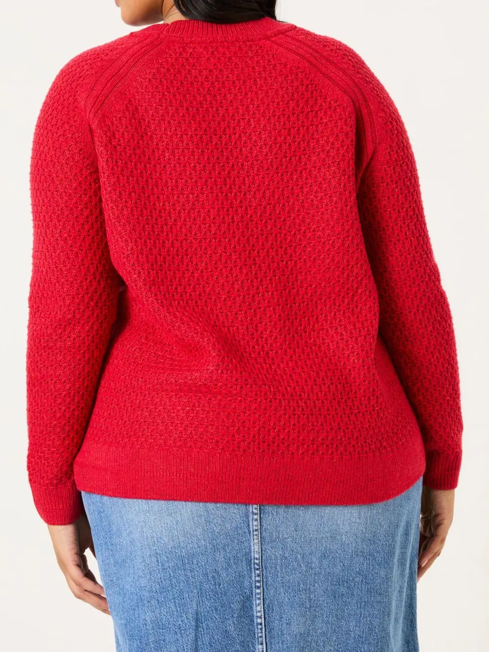 Ella Red Textured Jumper