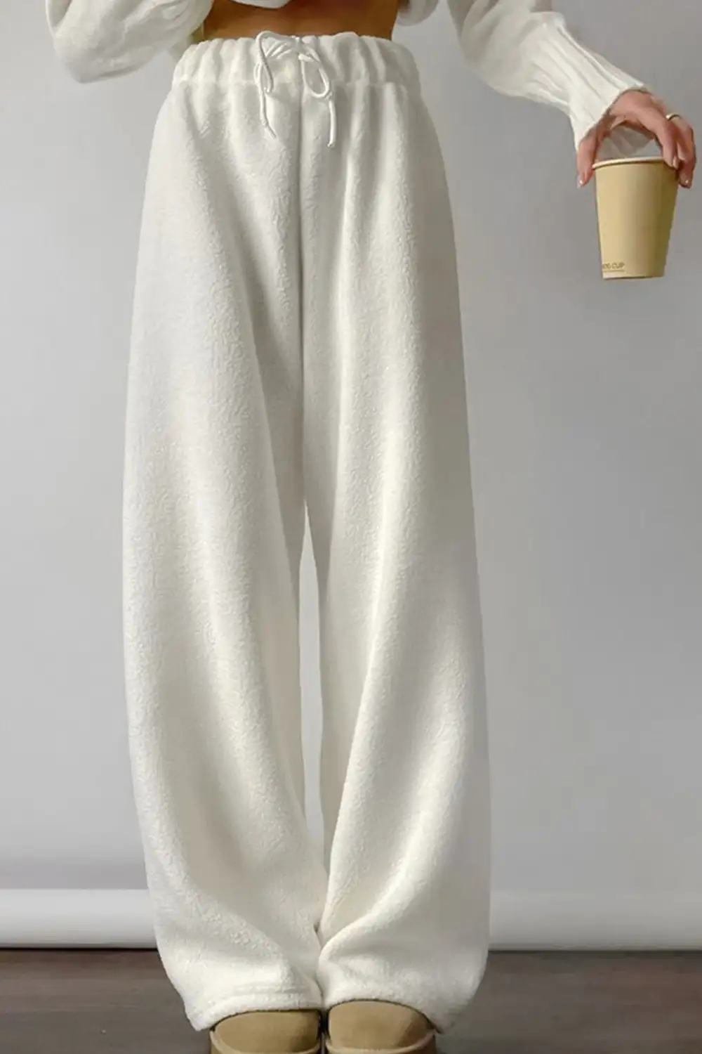 Elastic Waist Polar Fleece Pants