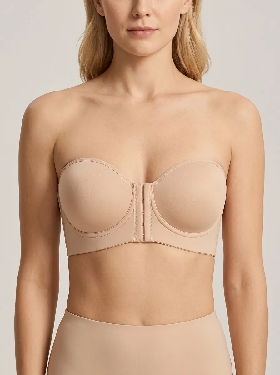 Women's Clean-Edge Front-Closure Strapless Bra