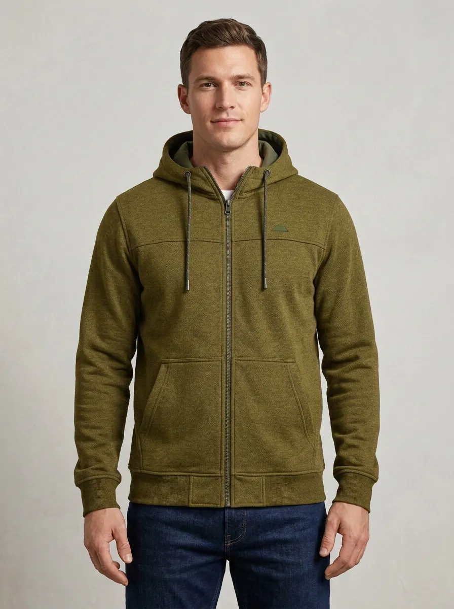 Casual Zip-Up Hooded Fit Men's Sport Jacket