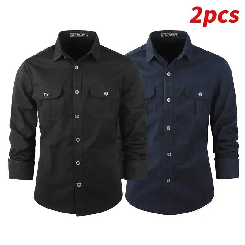 Men's Long Sleeve Cotton Casual Shirt