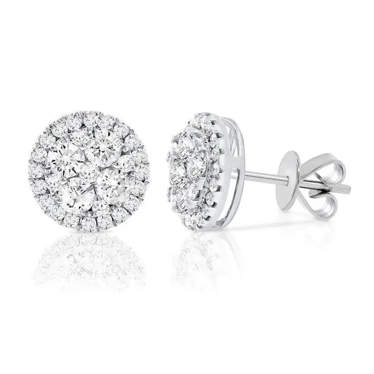 Curved Fine Detail Gem Detail Earrings