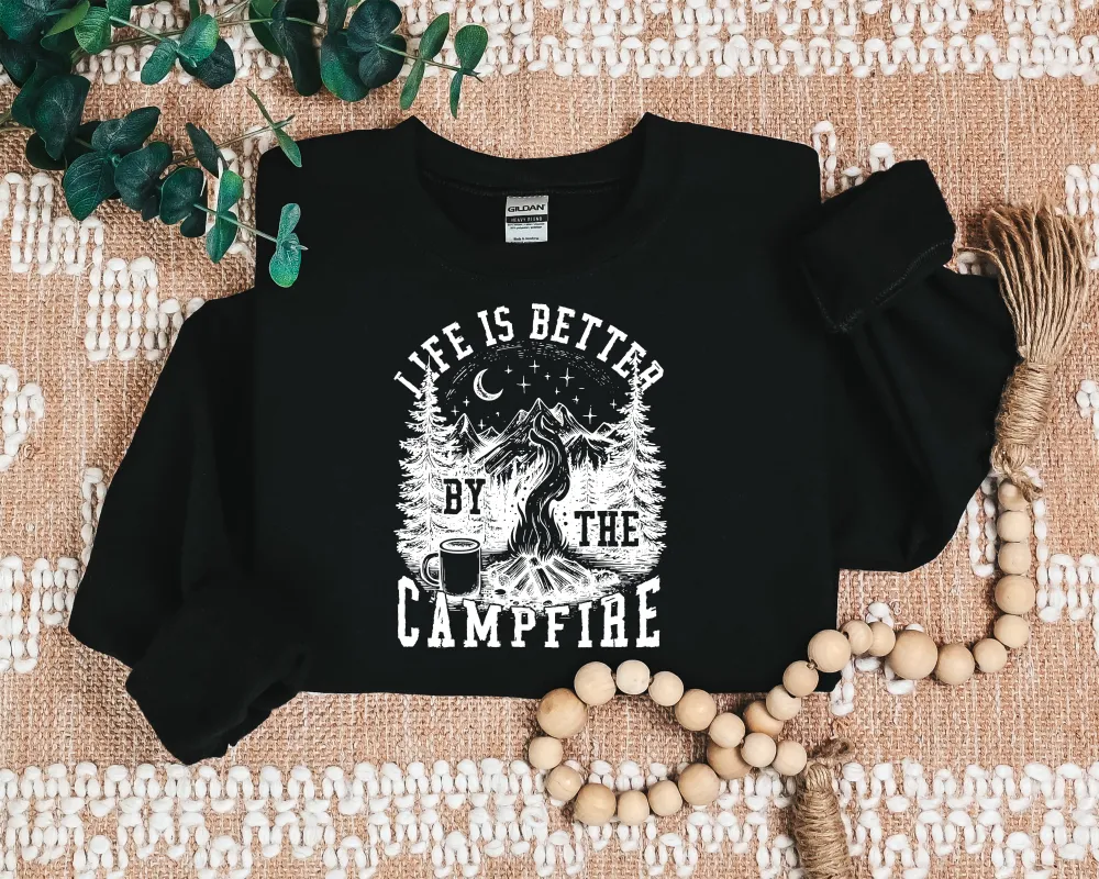 Campfire Graphic Crewneck Sweatshirt