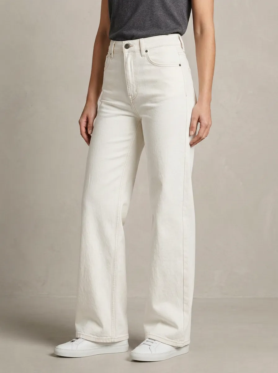 Easygoing High-Rise Wide-Leg Denim Jeans
