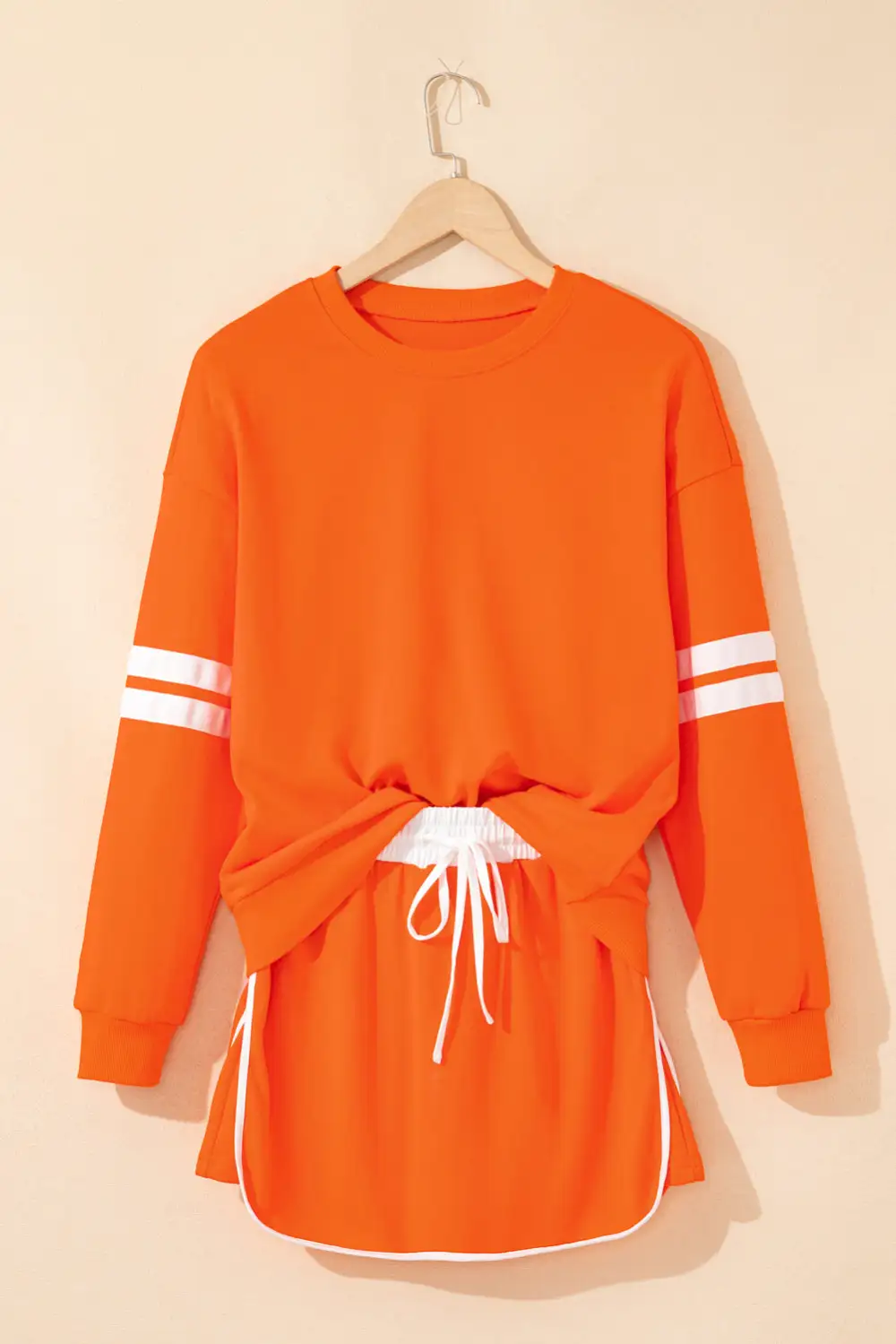 Curve Printed Varsity Detail Coordinated Set