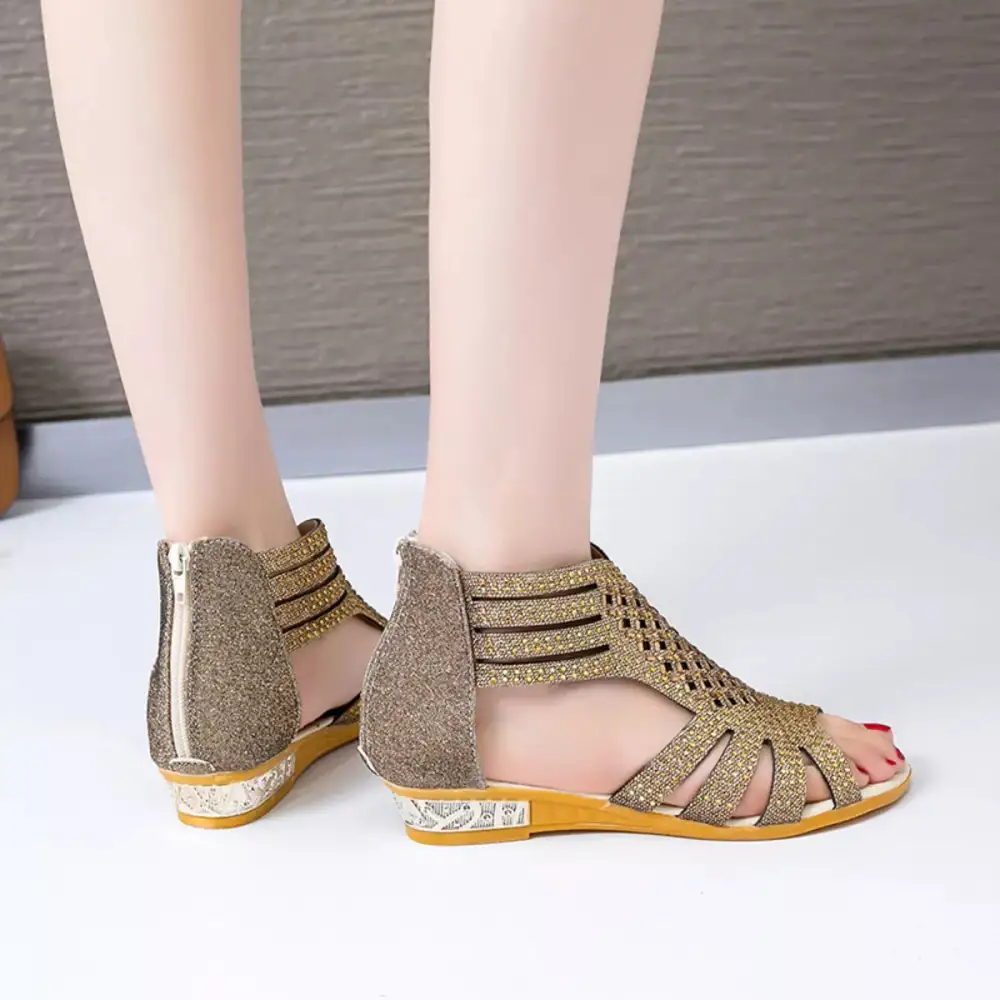 Rhinestone Cover Open Toe Sandals
