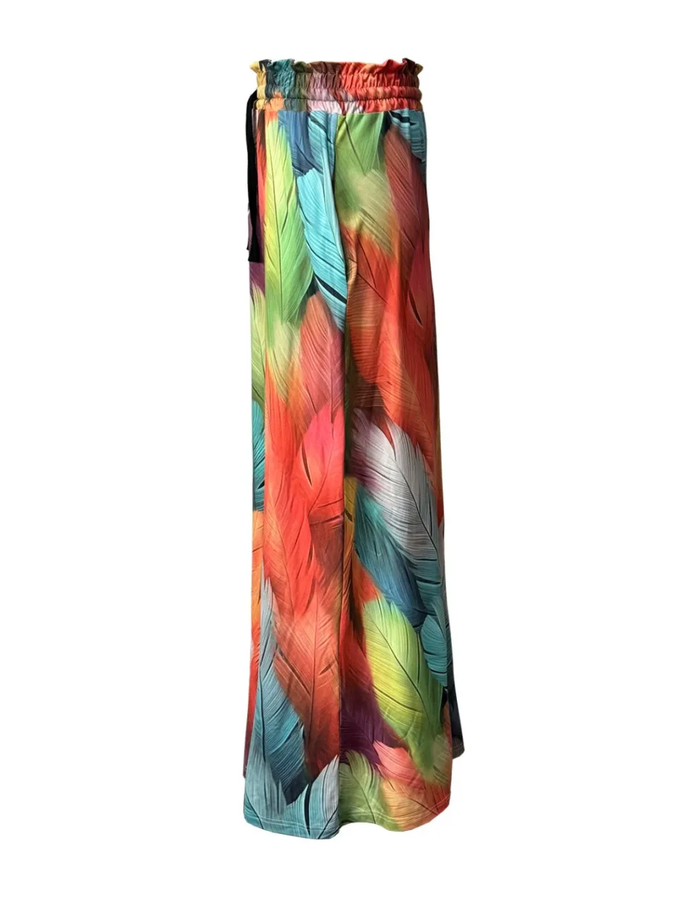 Practical Printed Drawstring Skirt