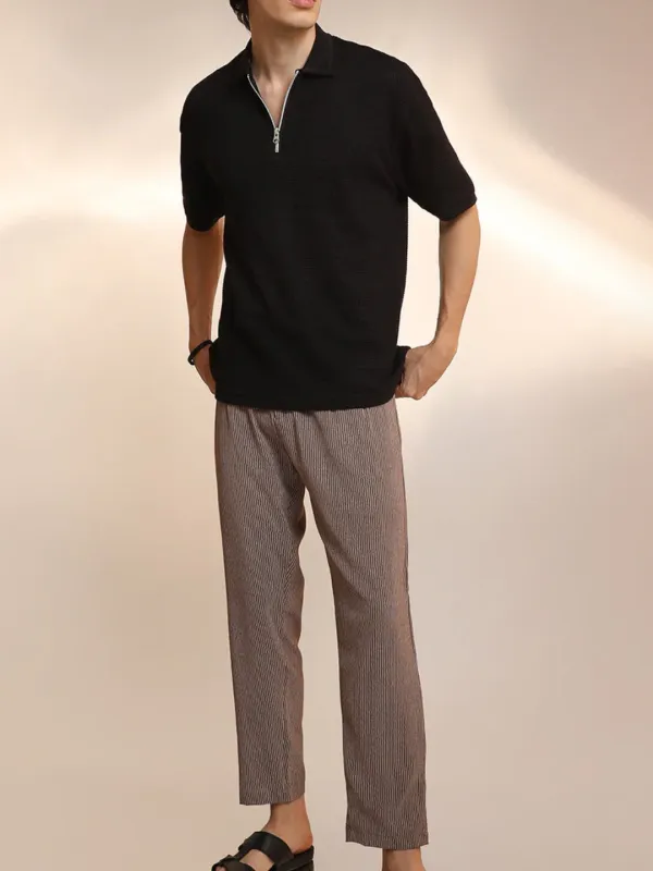 Grey Half Sleeve Polo T-Shirt