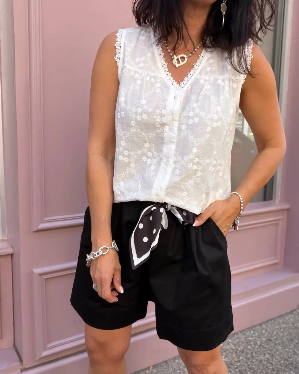 Cotton Embroidered Tank Top