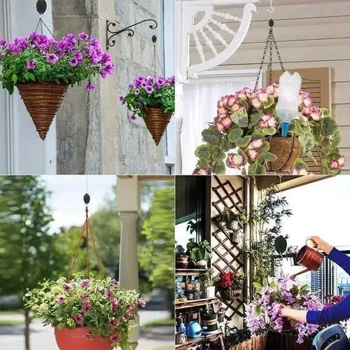 Last Day 49% 0FF🌳Plant Pulley Set For Garden Baskets Pots, Birds Feeder