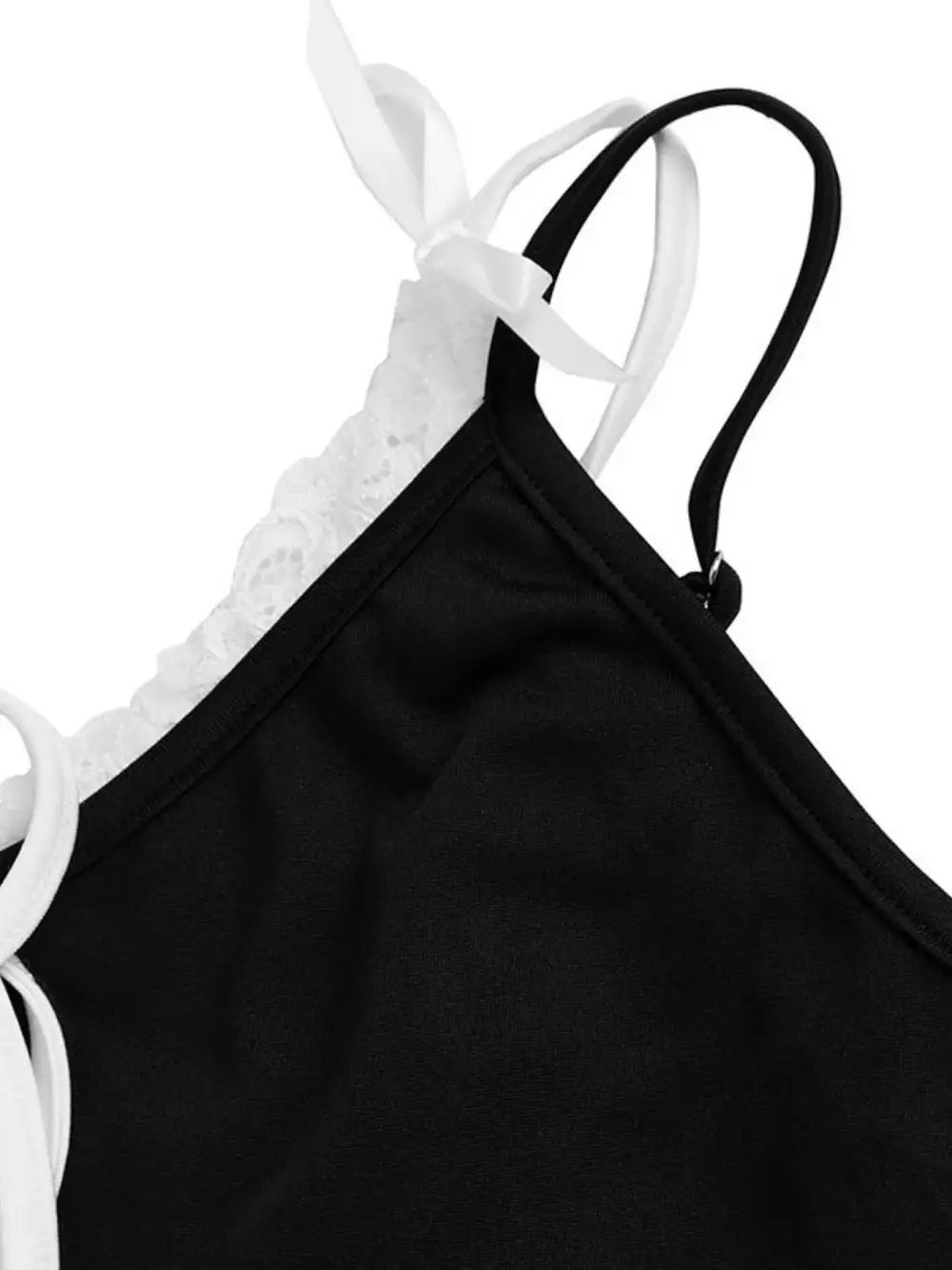 Lace Trim Tie Front Capri Jumpsuit