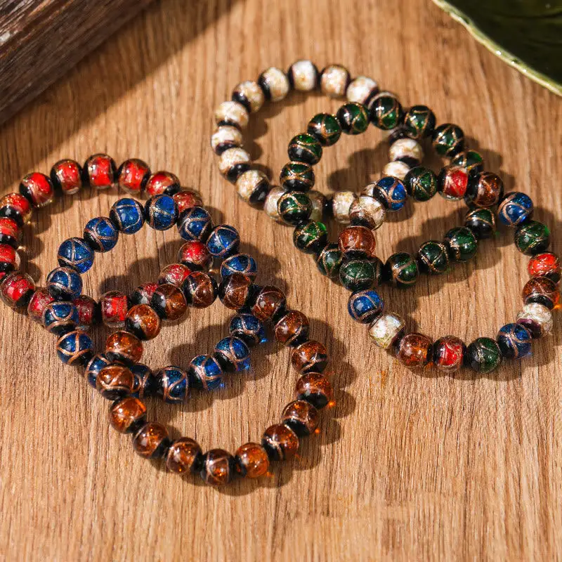 Classic Liuli Glass Bead Bracelet